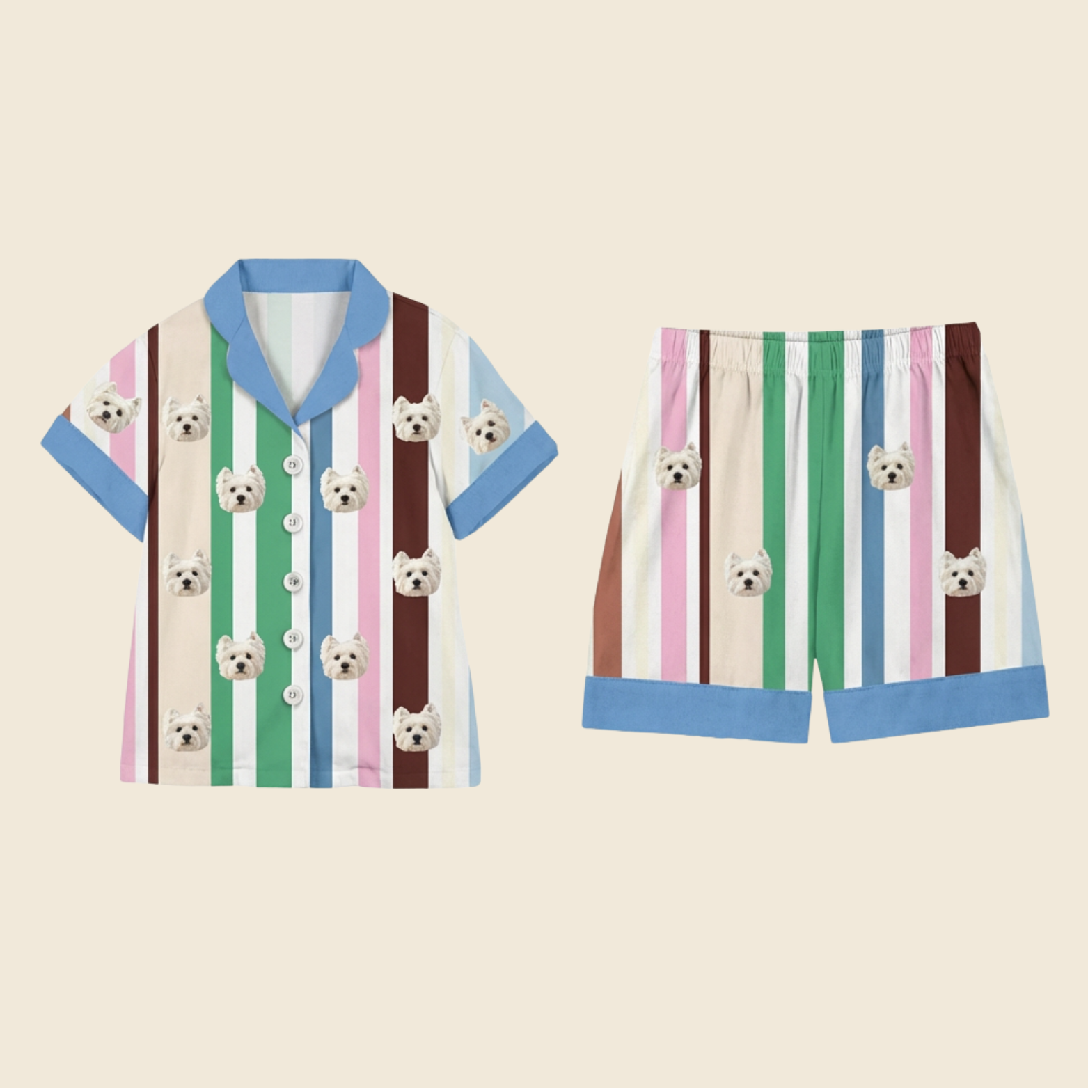 Custom Pet PJ Set（Short Sleeve）
