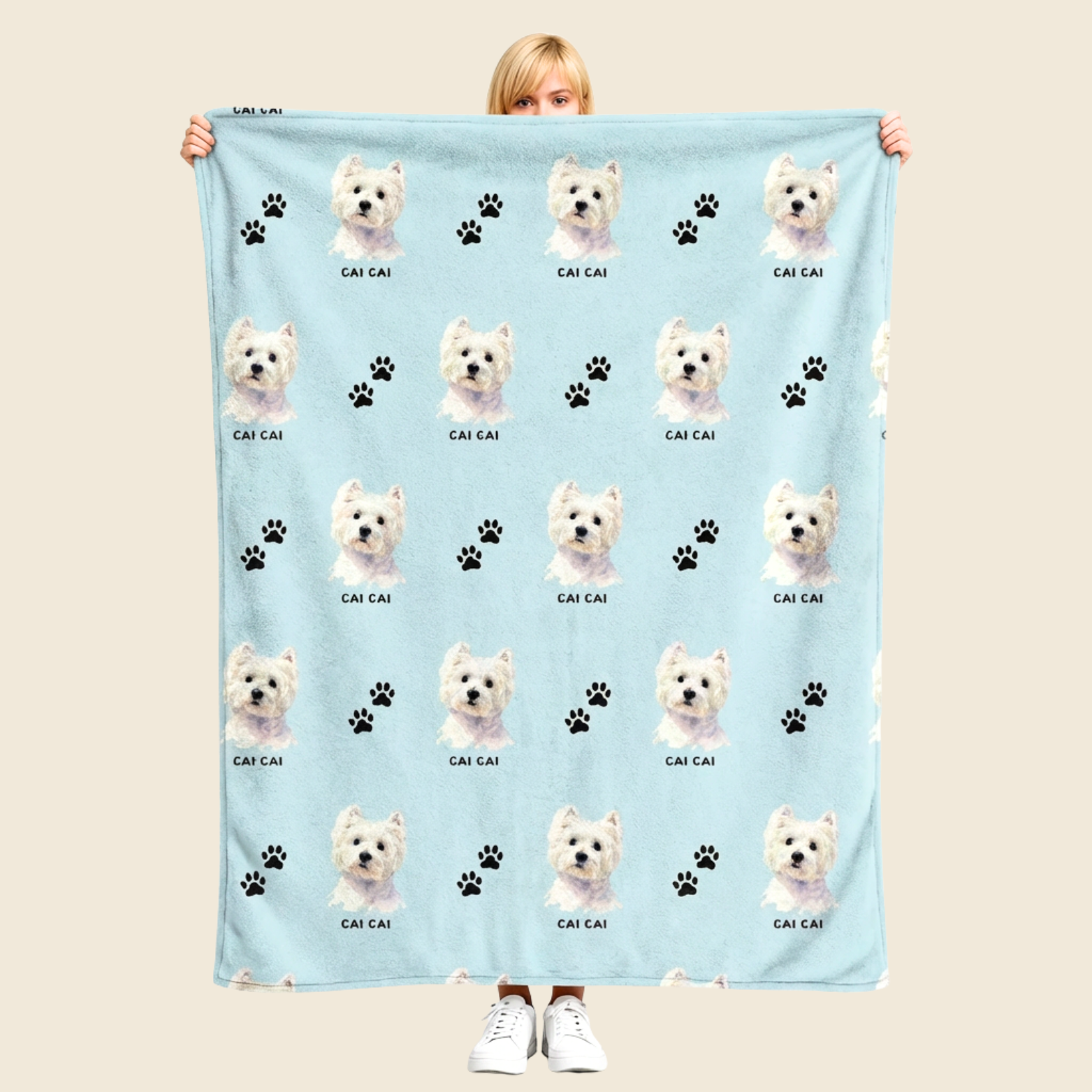 Custom All‑Over Pet Blanket